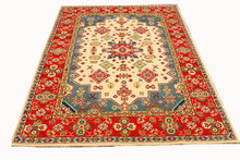 Carica l'immagine nel visualizzatore di Gallery, Hand knotted carpet Ghazni / Chubi Beige / Red 200x155 CM
