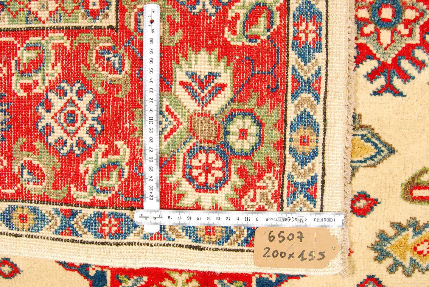 Hand knotted carpet Ghazni / Chubi Beige / Red 200x155 CM