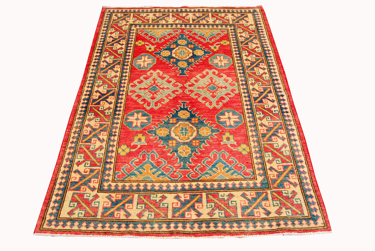 Hand knotted carpet Ghazni / Chubi Red Colors 165x117 CM