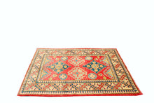 Carica l&#39;immagine nel visualizzatore di Gallery, Hand knotted carpet Ghazni / Chubi Red Colors 165x117 CM
