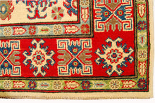Carica l'immagine nel visualizzatore di Gallery, Rectangular Hand knotted carpet Ghazni / Chubi - Beige / Red Colors 185x120 CM
