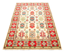 Carica l&#39;immagine nel visualizzatore di Gallery, Rectangular Hand knotted carpet Ghazni / Chubi - Beige / Red Colors 185x120 CM
