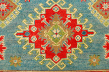 Carica l'immagine nel visualizzatore di Gallery, Rectangular Hand knotted carpet Ghazni / Chubi Green Colors 180x125 CM
