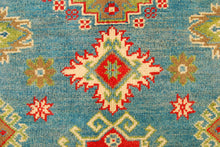 Carica l'immagine nel visualizzatore di Gallery, Rectangular Hand knotted carpet Ghazni / Chubi Green Colors 180x125 CM
