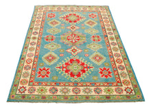 Carica l'immagine nel visualizzatore di Gallery, Rectangular Hand knotted carpet Ghazni / Chubi Green Colors 180x125 CM
