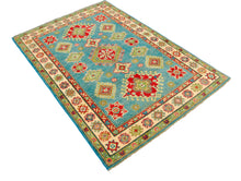 Carica l'immagine nel visualizzatore di Gallery, Rectangular Hand knotted carpet Ghazni / Chubi Green Colors 180x125 CM
