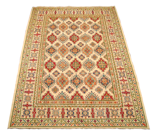 Rectangular Hand knotted carpet Ghazni Chubi Beige Colors 305x215 CM