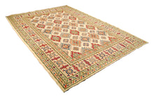 Carica l&#39;immagine nel visualizzatore di Gallery, Rectangular Hand knotted carpet Ghazni Chubi Beige Colors 305x215 CM
