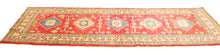 Load image into Gallery viewer, Runner Hand knotted carpet Ghazni Chubi Red Colors 280x80 CM
