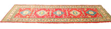 Load image into Gallery viewer, Runner Hand knotted carpet Ghazni Chubi Red Colors 280x80 CM
