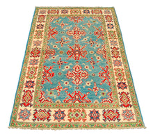 Carica l'immagine nel visualizzatore di Gallery, Rectangular Hand knotted carpet Ghazni Chubi Colors Green 147x97 CM
