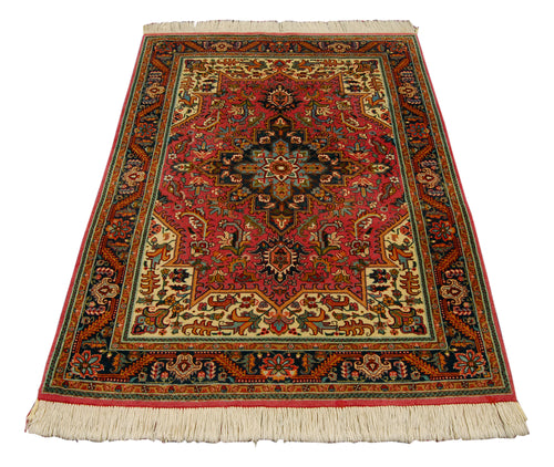 Authentic original hand knotted carpet Extra fine 147x102 CM