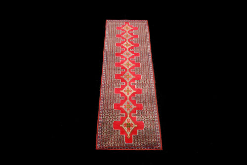 Authentic original hand knotted carpet 266x85 CM