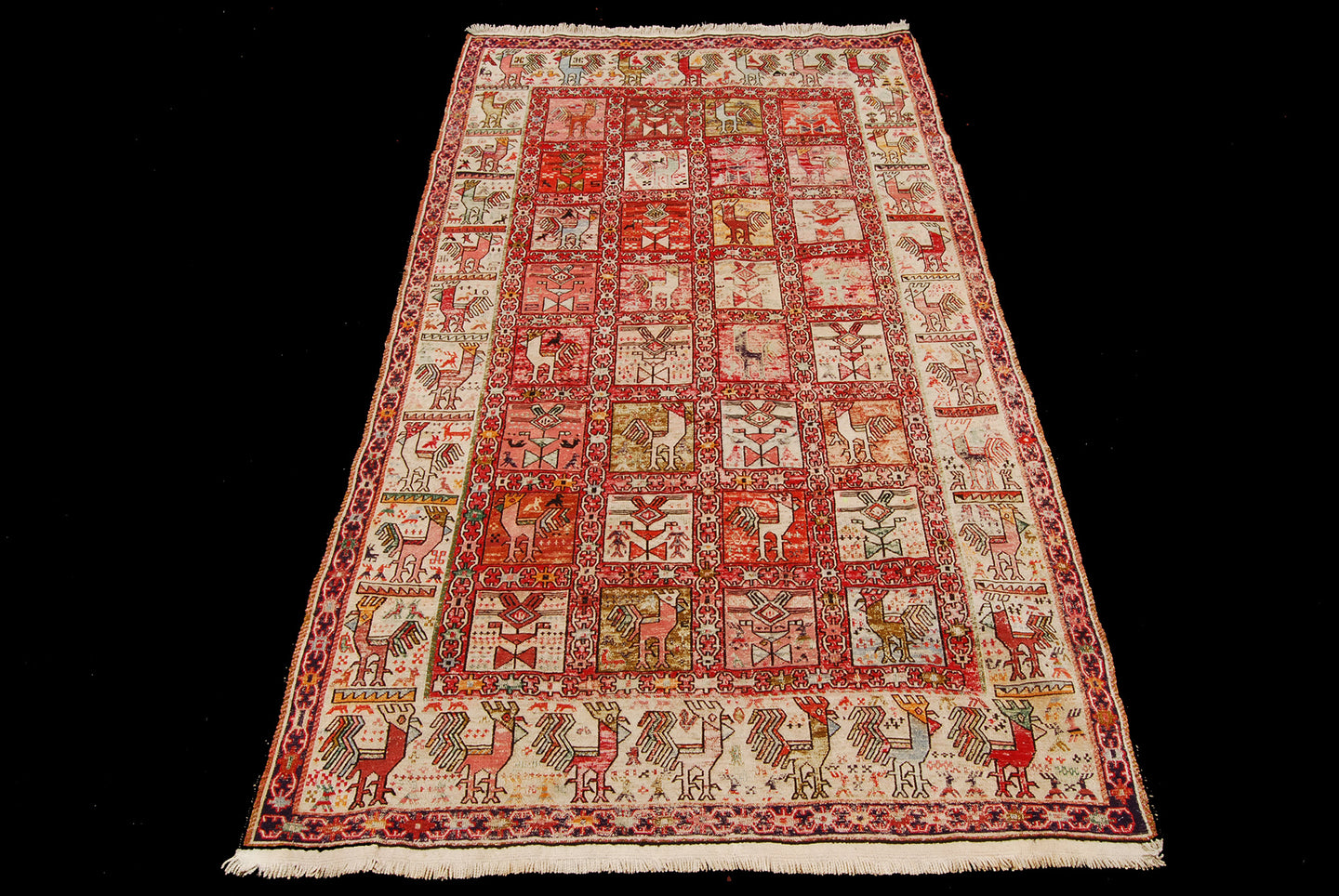 Authentic original hand knotted carpet kilim varni silk 190x115 CM