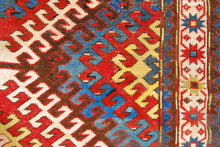 Carica l&#39;immagine nel visualizzatore di Gallery, Hand made Antique Kazak / Shirvan Caucasic Carpets CM 200x111
