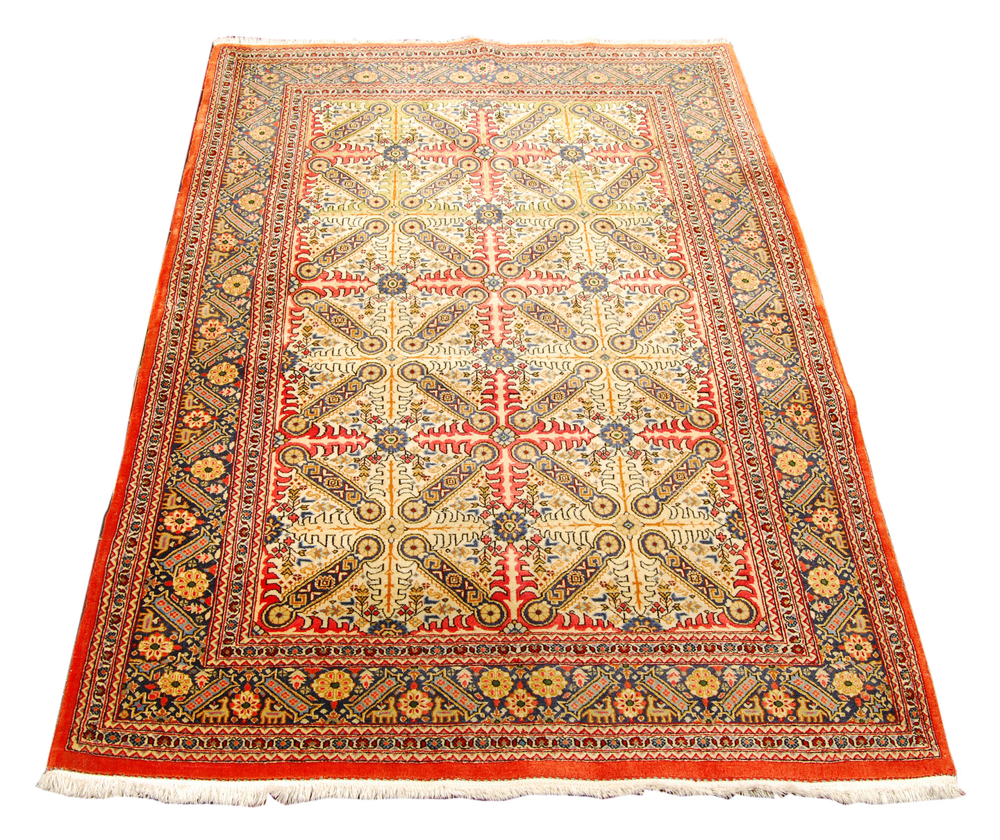 Rectangular Hand knotted carpet Original Colors 150x103 CM