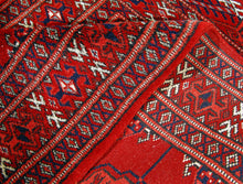 Carica l&#39;immagine nel visualizzatore di Gallery, Hand made Antique Bukara Russo Carpets 130x63 CM 
