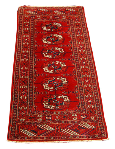 Hand made Antique Bukara Russo Carpets 130x63 CM 