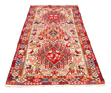 Lade das Bild in den Galerie-Viewer, Authentic original hand knotted carpet kilim varni silk 190x115 CM
