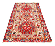 Lade das Bild in den Galerie-Viewer, Authentic original hand knotted carpet kilim varni silk 190x115 CM
