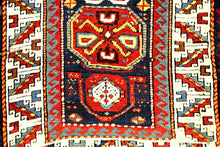 Carica l'immagine nel visualizzatore di Gallery, Hand made Antique Kazak / Shirvan Caucasic Carpets CM 163x76
