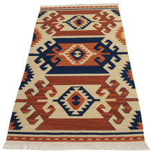 Load image into Gallery viewer, 80x50 CM TEPPICH NEW KILIM 80% WOOL 20% COTTON #GalleriaFarah1970
