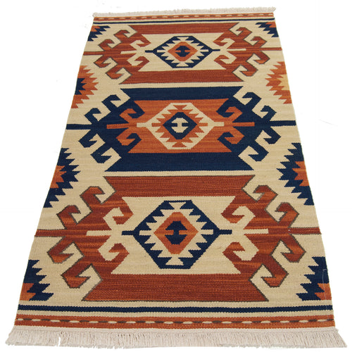 80x50 CM TEPPICH NEW KILIM 80% WOOL 20% COTTON #GalleriaFarah1970