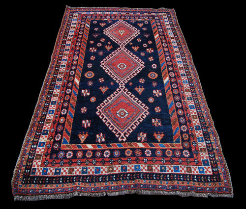 Rectangular Hand knotted carpet Original Colors 220x125 CM
