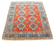 Carica l'immagine nel visualizzatore di Gallery, Hand made Antique Kazak / Shirvan Caucasic Carpets CM 148x108

