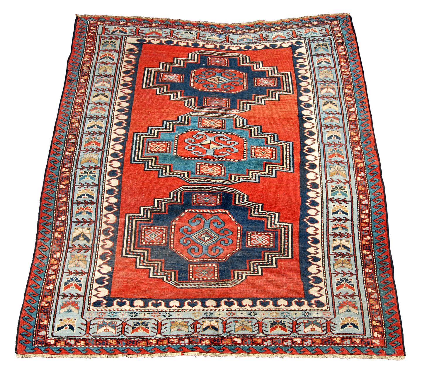 Hand made Antique Kazak / Shirvan / Kuba Caucasic Carpets CM 180x153