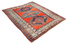 Carica l&#39;immagine nel visualizzatore di Gallery, Hand made Antique Kazak / Shirvan / Kuba Caucasic Carpets CM 180x153
