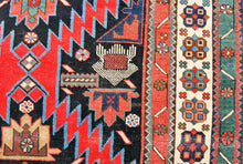 Carica l&#39;immagine nel visualizzatore di Gallery, Hand made Antique Kazak / Shirvan/Kuba Caucasic Carpets 265x 117 CM 
