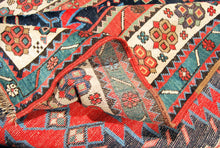 Carica l&#39;immagine nel visualizzatore di Gallery, Hand made Antique Kazak / Shirvan/Kuba Caucasic Carpets 265x 117 CM 
