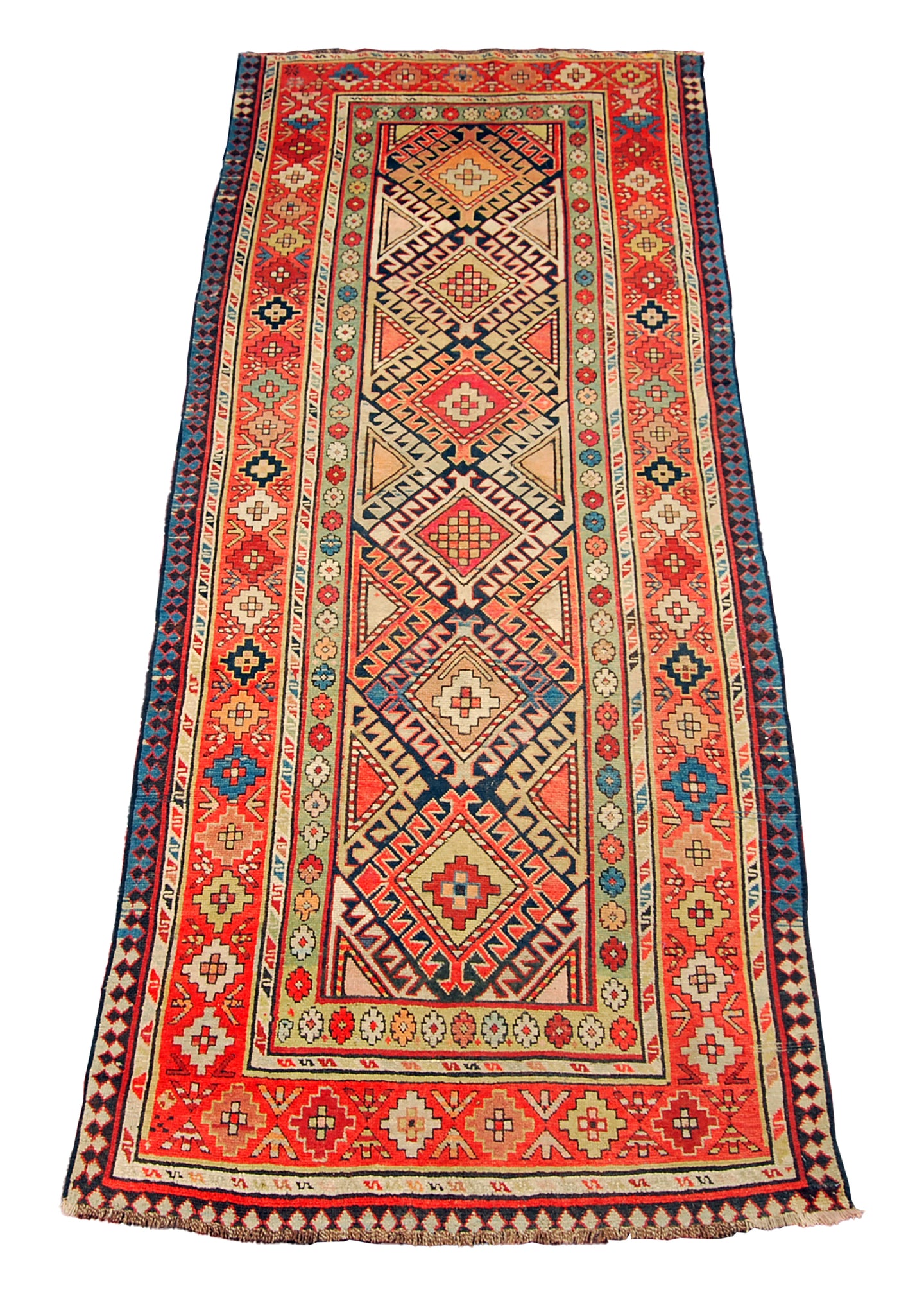 Hand made Antique Kazak / Shirvan / Kuba Caucasic Carpets CM 276x107