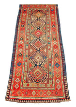 Carica l&#39;immagine nel visualizzatore di Gallery, Hand made Antique Kazak / Shirvan / Kuba Caucasic Carpets CM 276x107
