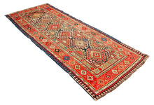 Carica l&#39;immagine nel visualizzatore di Gallery, Hand made Antique Kazak / Shirvan / Kuba Caucasic Carpets CM 276x107
