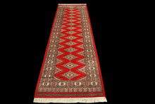 Carica l'immagine nel visualizzatore di Gallery, Kashmir Wool Passatoia Carpet CM 300x80 Pakistan Color Rosso

