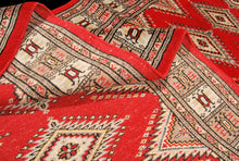 Lade das Bild in den Galerie-Viewer, Kashmir Wool Passatoia Carpet CM 300x80 Pakistan Color Rosso
