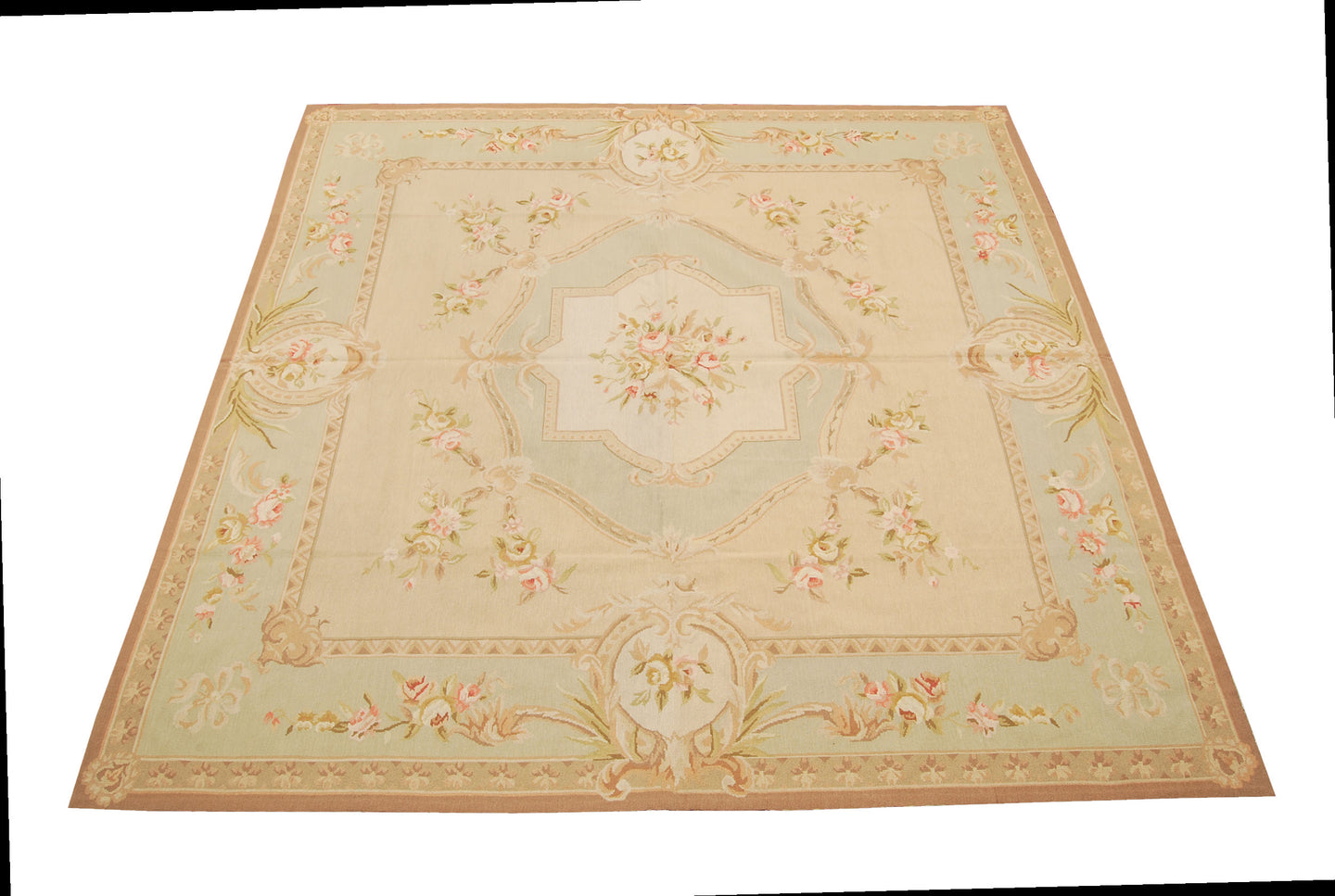Needle point Classic Floral French Style 240x240 CM Drawing Aubusson (Galleria Farah1970)