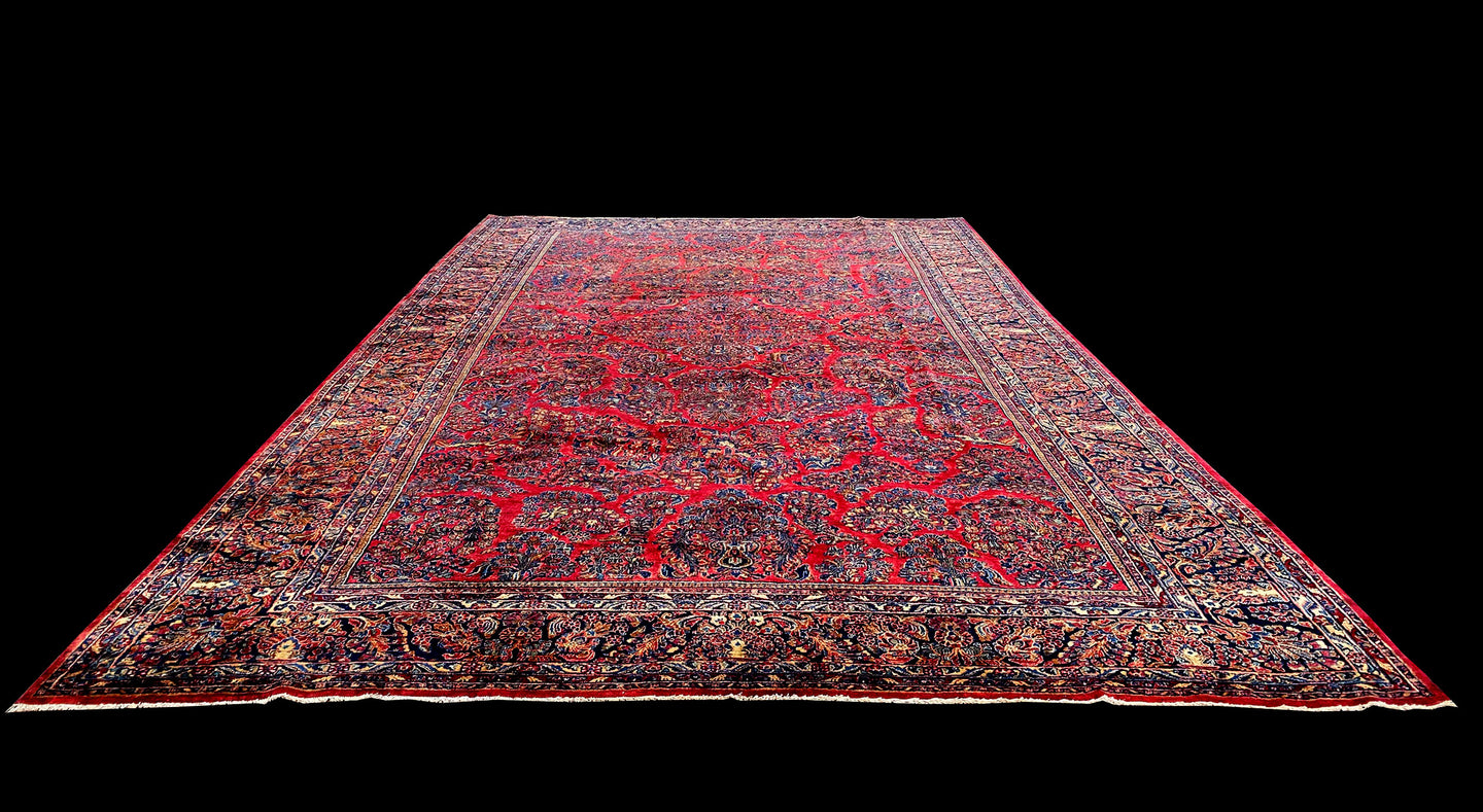 Tappeto Antico Sarokh Amerika Mohajeran USA 606x341 CM