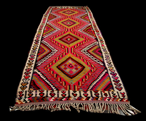Original Hand Made Rustic Kilim / Afganistan Origin CM 400x148