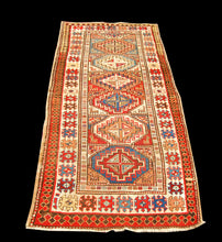 Carica l'immagine nel visualizzatore di Gallery, Antique Hand made Antique Kazak / Shirvan Caucasic Carpets CM 260x110
