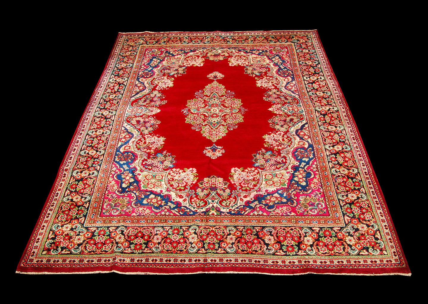 370x256 CM Antique Original Hand Made Carpets Sarok Mahal
