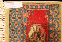 Lade das Bild in den Galerie-Viewer, Tappeto Autentico Originale Annodato a Mano Kashmir Pakistan 30x30 CM
