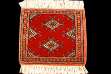 Lade das Bild in den Galerie-Viewer, Tappeto Autentico Originale Annodato a Mano Kashmir Pakistan 30x30 CM
