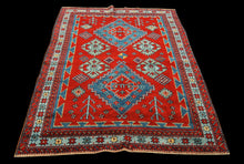 Carica l&#39;immagine nel visualizzatore di Gallery, Hand made Antique Kazak / Shirvan /  Caucasic Carpets CM 175x130
