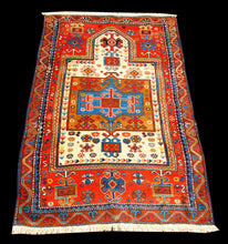 Lade das Bild in den Galerie-Viewer, Antique Hand made Antique Kazak / Shirvan Caucasic Carpets 130x85 CM 
