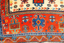 Carica l'immagine nel visualizzatore di Gallery, Antique Hand made Antique Kazak / Shirvan Caucasic Carpets 130x85 CM 

