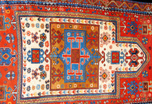 Carica l'immagine nel visualizzatore di Gallery, Antique Hand made Antique Kazak / Shirvan Caucasic Carpets 130x85 CM 
