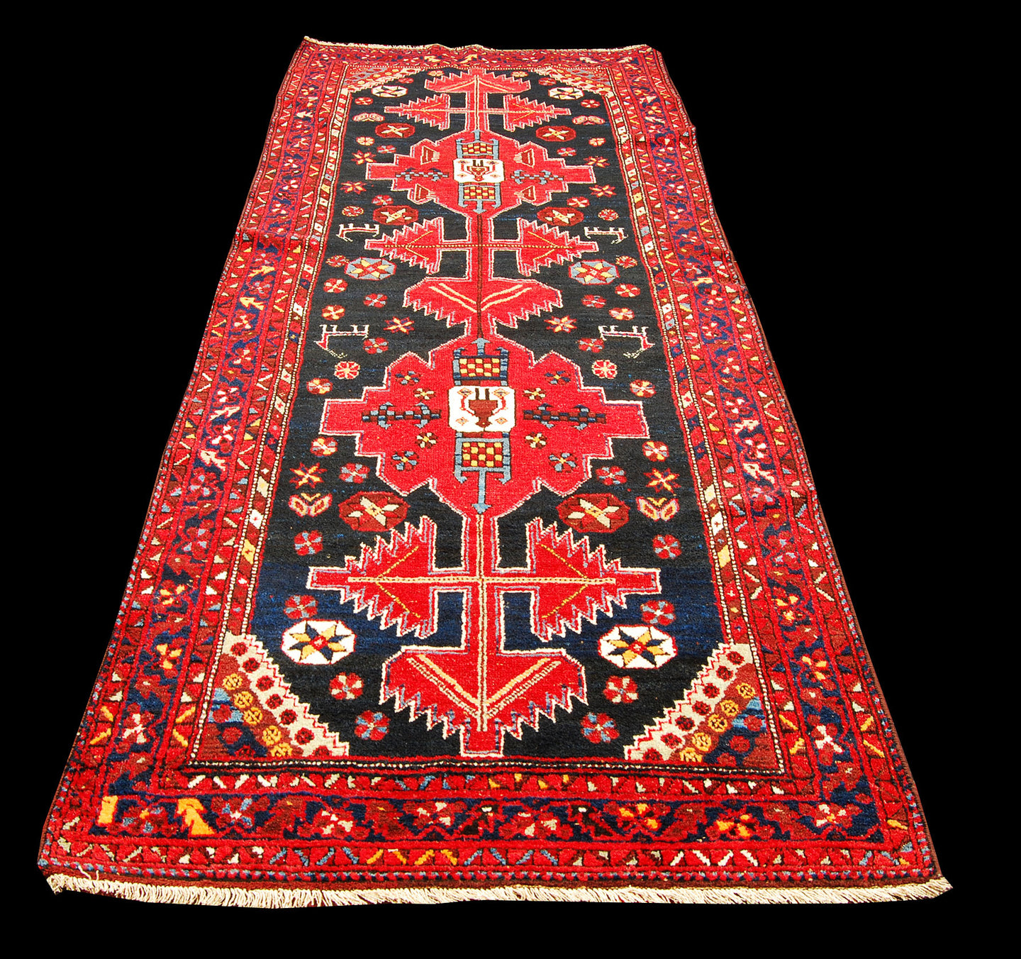 Bakhtyaty Ancient Antique Original Hand Made Carpets Tapis Teppich CM 230x135